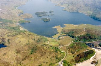 Aerial view of Loch Morar, Wester Ross, looking E.