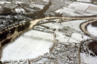 Aerial view of The Bught, Inverness, looking SW.