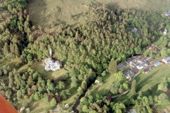 Aerial view of Ardtonish House, Lochaline, Morvern, Wester Ross, looking ENE.