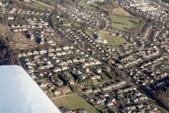 Aerial view of Stratherrick Road, Inverness, looking NE.