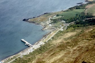 Oblique aerial view of Craignure, Isle of Isle of Mull, looking E.
