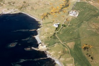 Aerial view of Mingary Castle, Klchoan, Ardnamurchan, Wester Ross, looking W.
