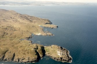 Aerial view of Ardnamurchan Point, Wester Ross, looking SSE.