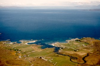 Aerial view of Camus Darroch, N of Arisaig, Wester Ross, looking SW.