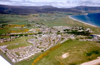 Aerial view of Brora, Sutherland looking NE.