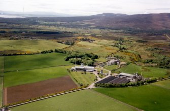 Aerial view of Clynelish Distillery nr Brora, East Sutherland, looking W.