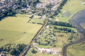 Aerial view of the Links, Tain, looking NW.