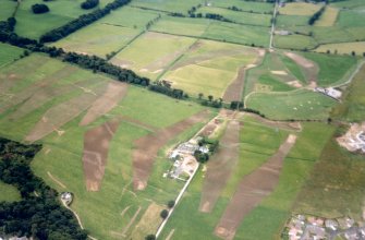 Vertical aerial view of Loch Ness Golf Course, Inverness, under construction.