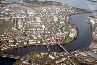 Aerial view of South Kessock and Merkinch, Inverness, looking NW.