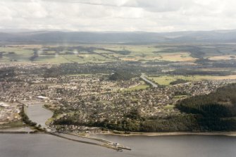 Oblique aerial view of Inverness, looking S.
