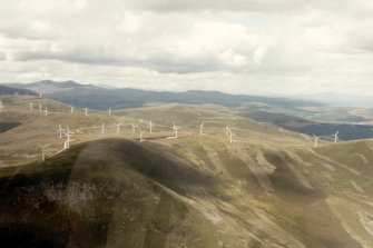 Aerial view of Novar Wind Farm, Evanton, looking NW.