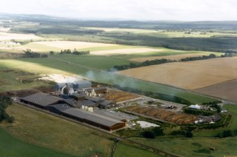 Aerial view of Norbord, Morayhill, Inverness, looking E.