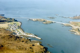 An oblique aerial view of the Skye Bridge, Wester Ross, looking WNW.