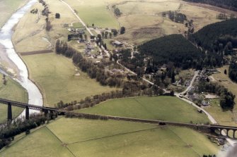 Aerial view of Tomatin, Inverness, looking SW.