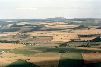 Aerial view from Arradoul to Knock Hill, Moray, looking SSE.