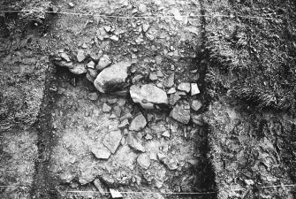 Excavation photograph : trench D - L66 and 86 removed - photogram - E71-73, N94-96.