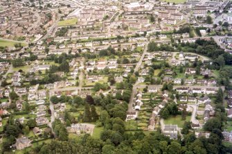 Aerial view of residential area in South Inverness, looking E.