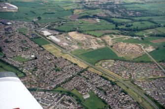 Aerial view of Inshes Retail Development, Inverness, looking NE.