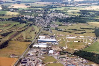 Aerial view of Muir of Ord, Black Isle, looking N.