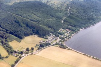 Aerial view of Dores Village, Loch Ness, looking SE.
