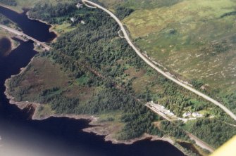 Aerial view of the west end of Loch Luichart, Ross-shire, looking NW.
