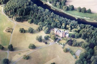 Aerial view of Beaufort Castle, near Beauly, Inverness-shire, looking N.