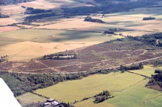 Aerial view of Culloden Battlefield, Inverness, looking SE.