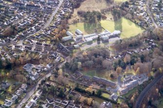 Aerial view of Drummond School, Inverness, looking SE.