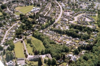 Aerial view of Lochardil and Lower Drummond, Inverness, looking S.