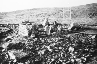 House prior to excavation showing alcove Copied from colour slide B81773/cs
