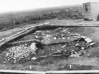 Photograph from excavation of burnt bound