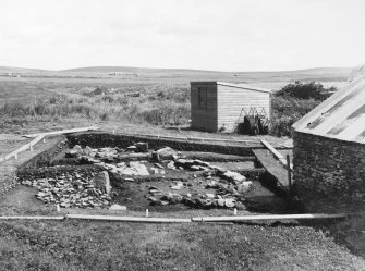 Photograph from excavation of burnt bound