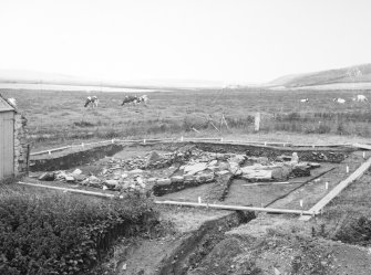 Photograph from excavation of burnt bound
