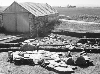 Photograph from excavation of burnt bound