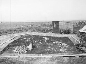 Photograph from excavation of burnt bound