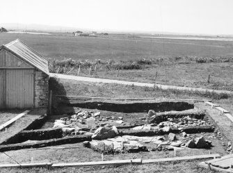 Photograph from excavation of burnt bound