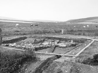 Photograph from excavation of burnt bound