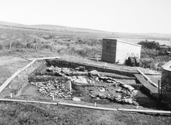 Photograph from excavation of burnt bound