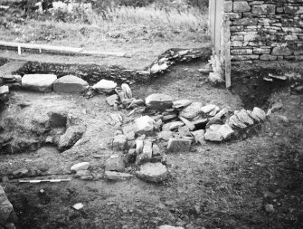 Photograph from excavation of burnt bound