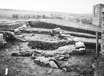 Photograph from excavation of burnt bound