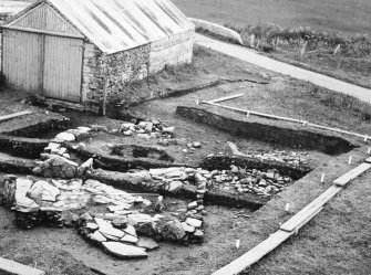 Photograph from excavation of burnt bound