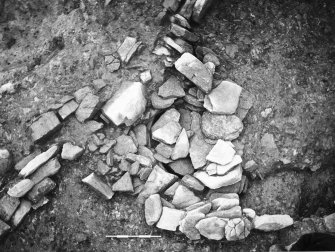 Photograph from excavation of burnt bound