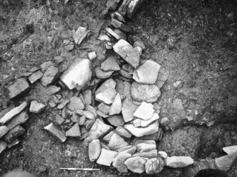 Photograph from excavation of burnt bound