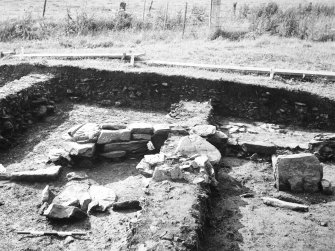 Photograph from excavation of burnt bound