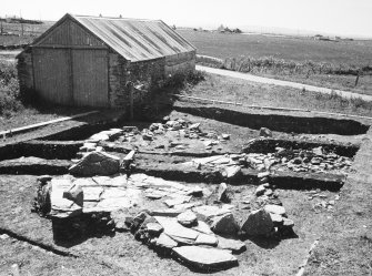 Photograph from excavation of burnt bound