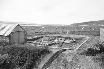 Photograph from excavation of burnt bound
