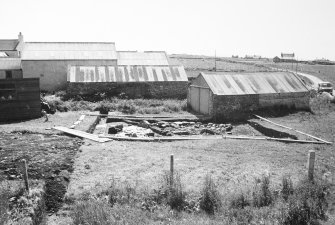 Photograph from excavation of burnt bound