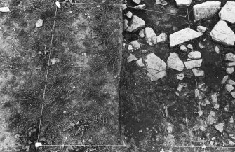 Excavation photograph ; trench K - photogram - E52 - 54, N62 - 64.
