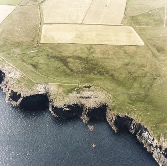 Aerial view of Isbister, South Ronaldsay 