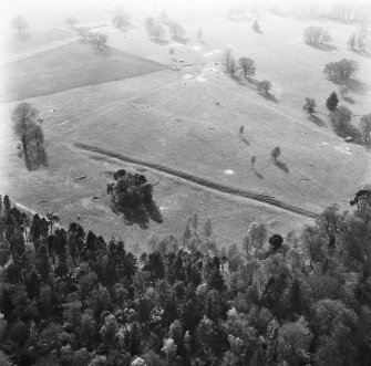 Aerial view showing Roman Fortress at Inchtuthil, Perthshire